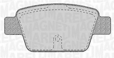 MAGNETI MARELLI 363916060125 -  Комплект тормозных колодок, дисковый тормоз